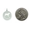 Sterling Silver Rottweiler Disc Charm Pendant Jewelry 26mm x 19mm